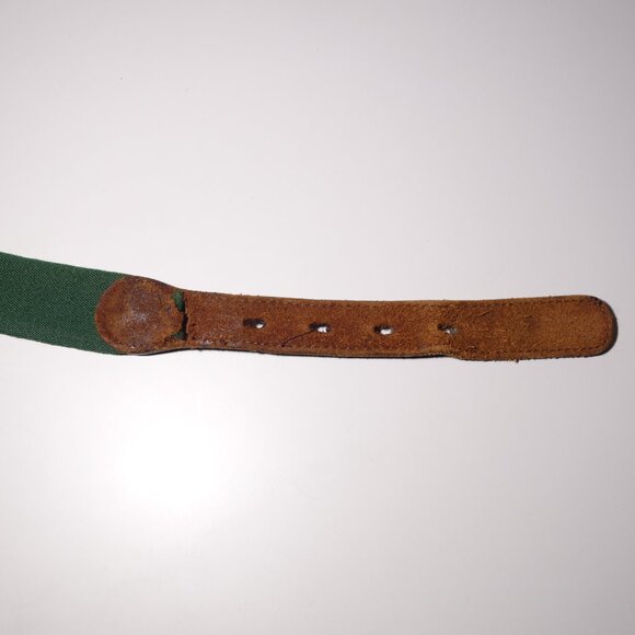 Vintage Coach Wool & Leather Stripe Belt, Size 38/95 - Picture 12 of 16